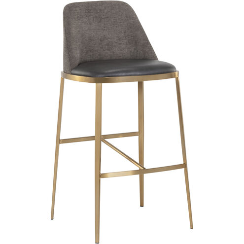 Dover 40 inch Bravo Portabella / Sparrow Grey Barstool
